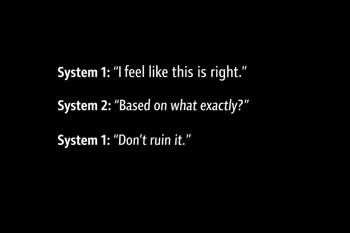 Two systems engage in a conversation, debating a feeling of correctness versus a demand for justification, with a casual tone.