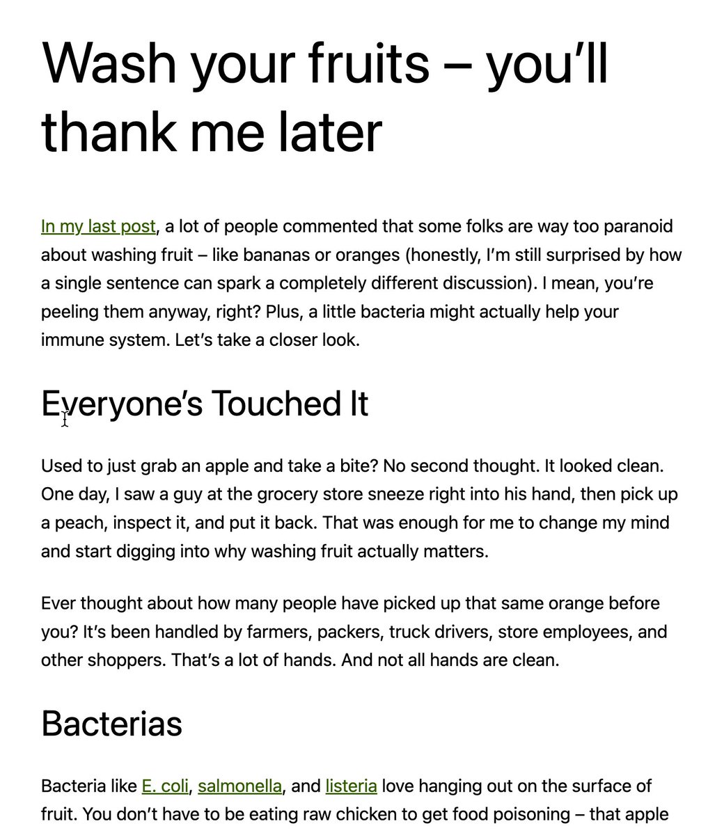 Why I Wash Fruit Before Eating It