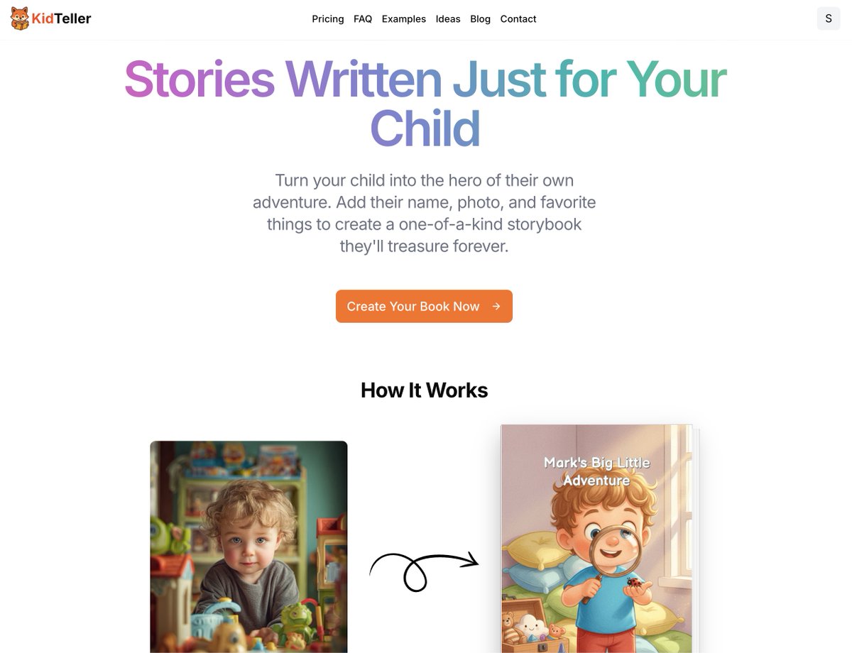 KidTeller launches on Product Hunt with personalized kids stories