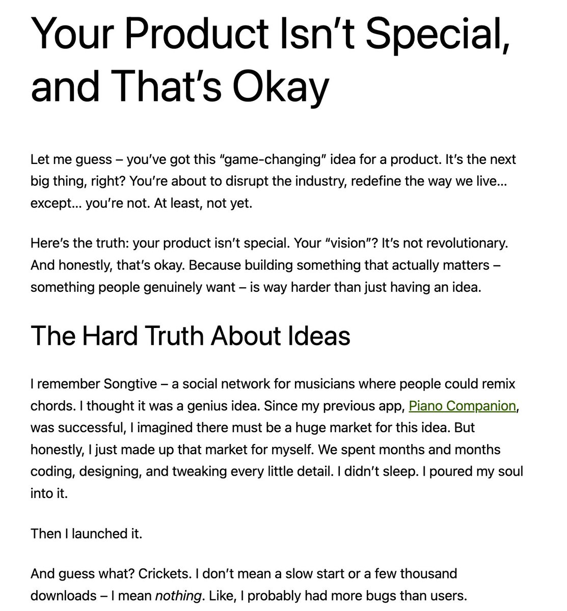 Your Product Isn’t That Special