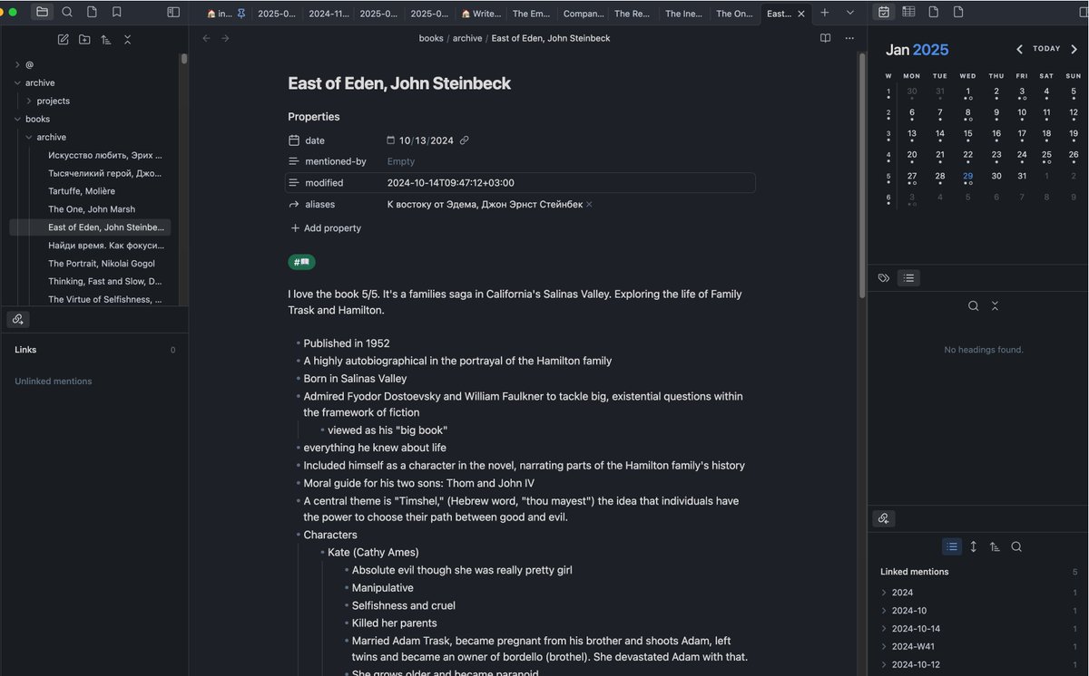 How I Use Obsidian for Journaling and Reading Notes