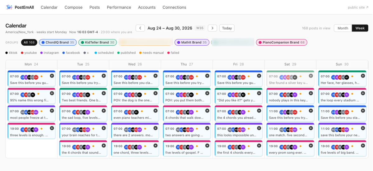 A week using my custom social post tool